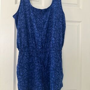 Prana Blue Geometric Women's Tank Top- worn 1 time